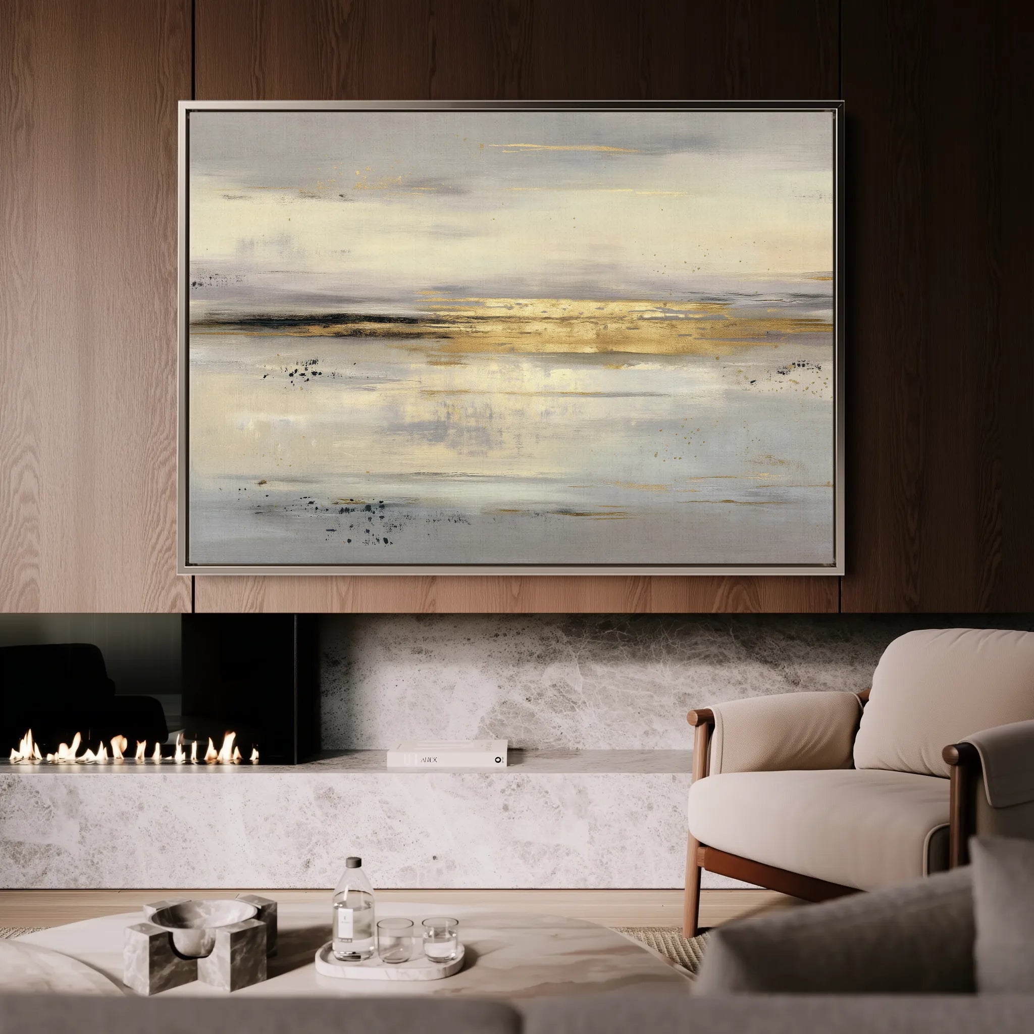 Abstract 1686 Canvas Art 18" x 24" / 45 x 60 cm / Black