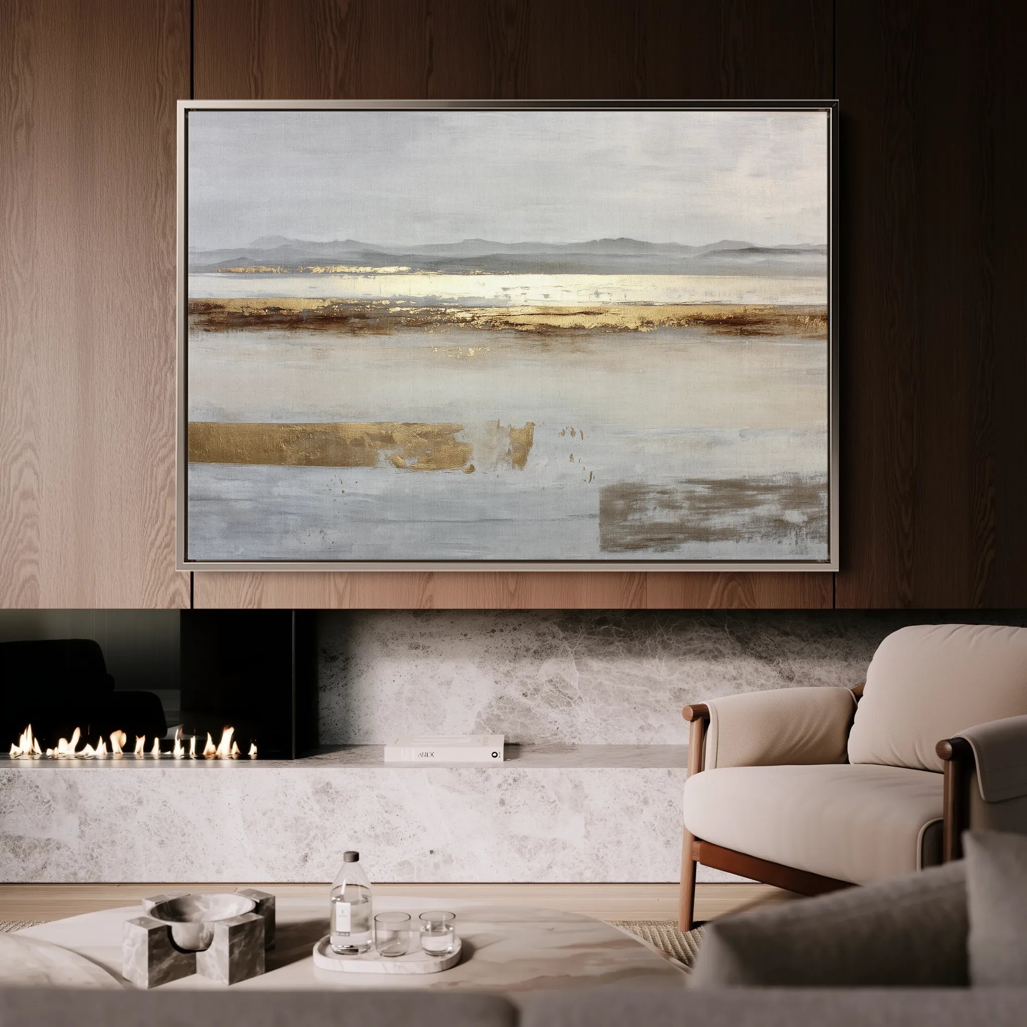Abstract 1687 Canvas Art 18" x 24" / 45 x 60 cm / Black
