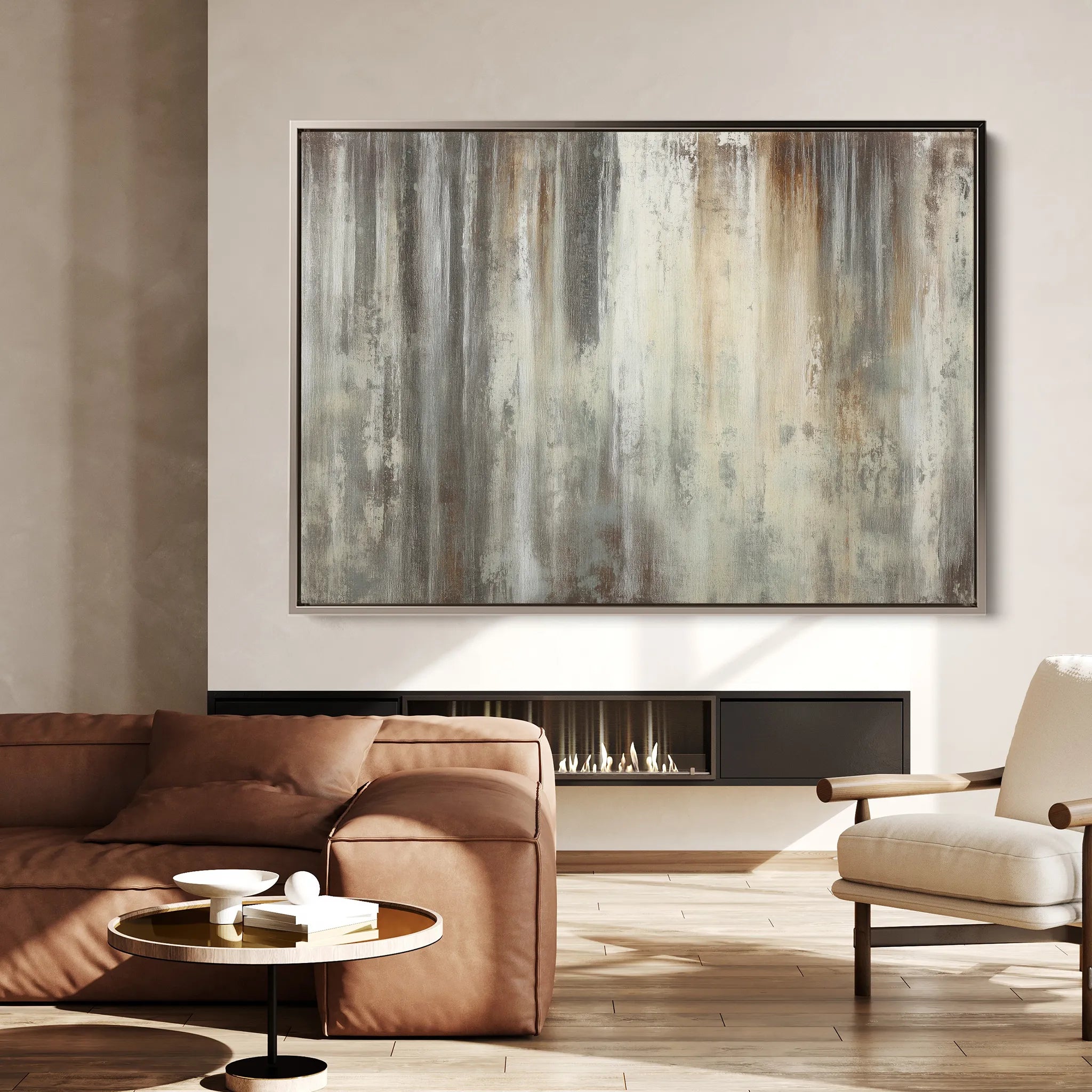 Abstract 1688 Canvas Art 18" x 24" / 45 x 60 cm / Black