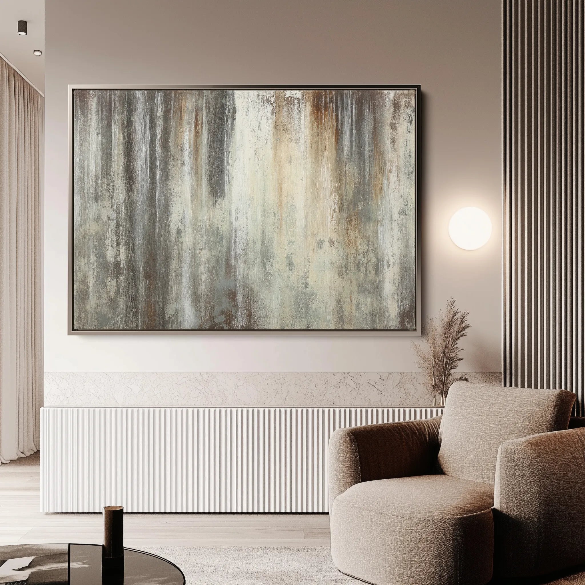 Abstract 1688 Canvas Art 18" x 24" / 45 x 60 cm / Black