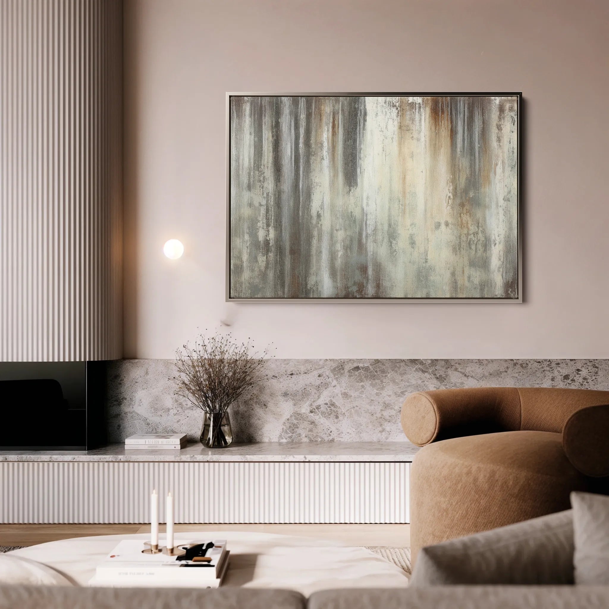 Abstract 1688 Canvas Art 18" x 24" / 45 x 60 cm / Black