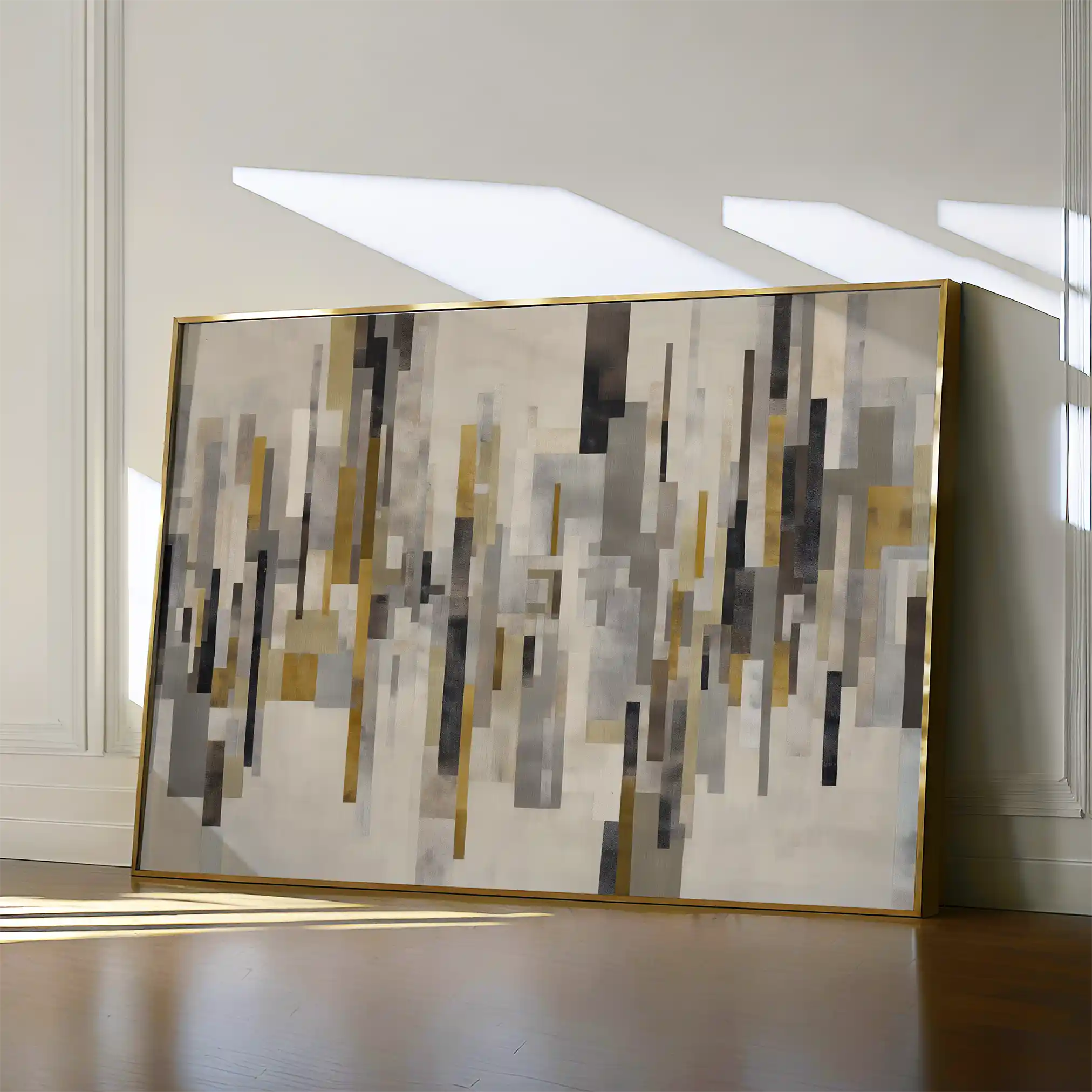 Abstract 1689 Canvas Art 18" x 24" / 45 x 60 cm / Black