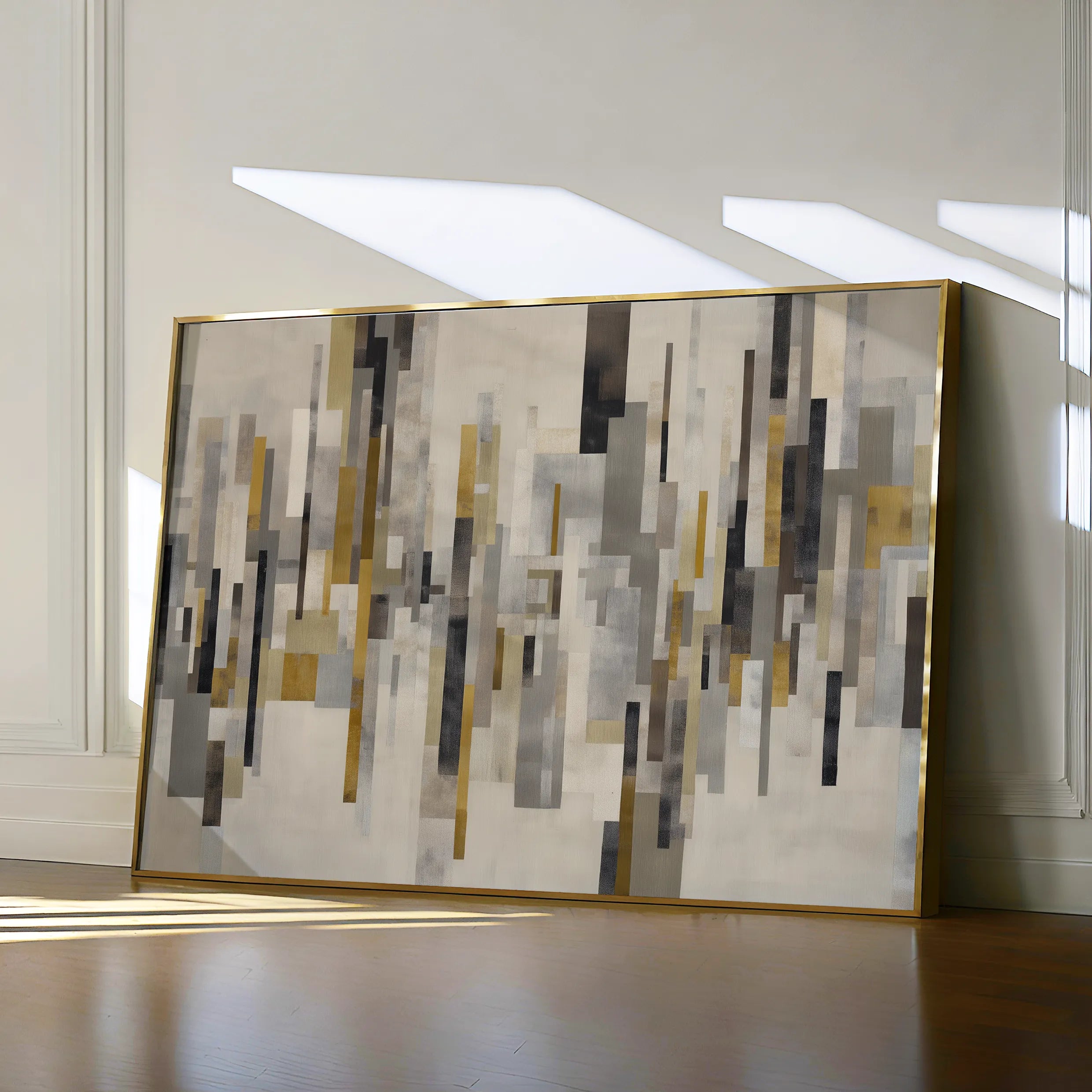 Abstract 1689 Canvas Art 18" x 24" / 45 x 60 cm / Black