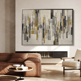 Abstract 1689 Canvas Art 18" x 24" / 45 x 60 cm / Black