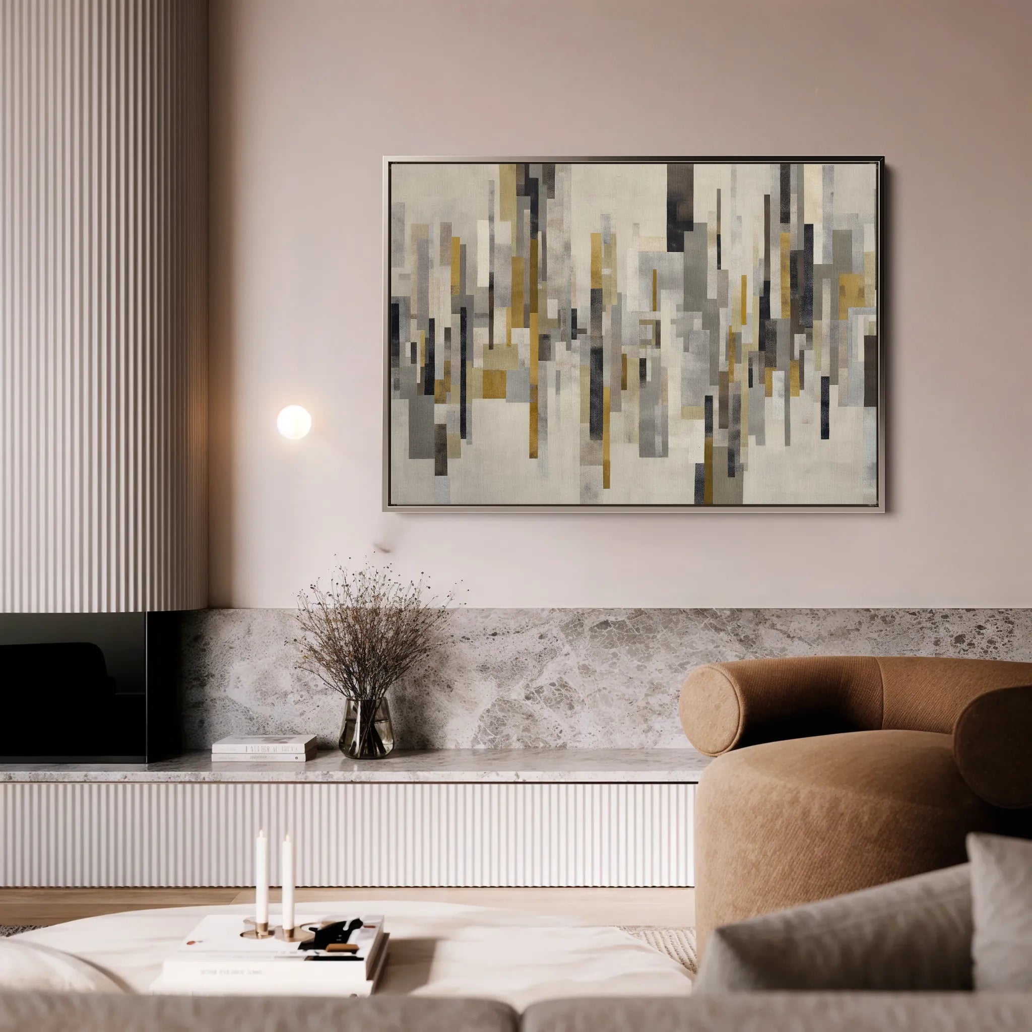 Abstract 1689 Canvas Art 18" x 24" / 45 x 60 cm / Black