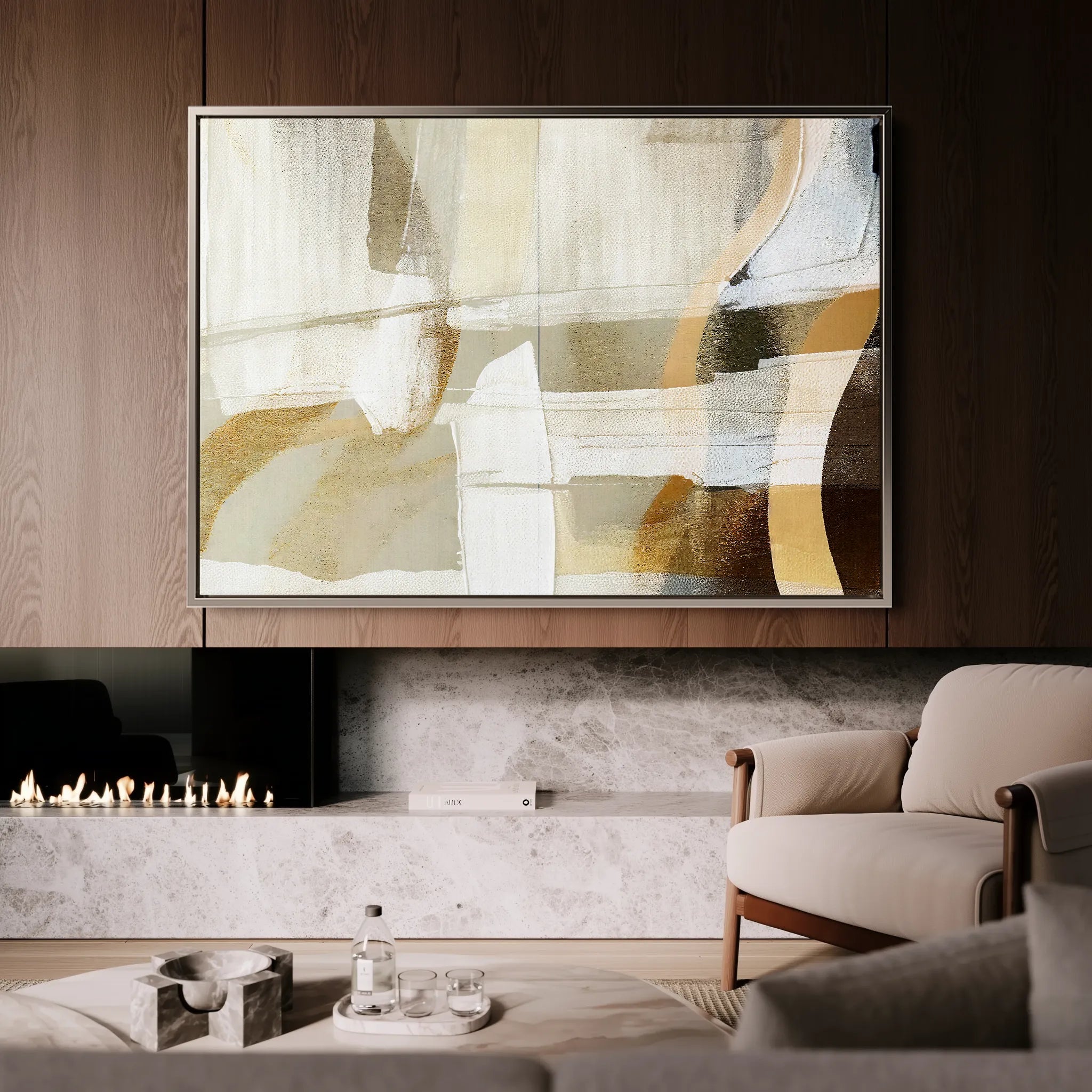 Abstract 169 Canvas Art 18" x 24" / 45 x 60 cm / Black
