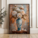 Floral 169 Canvas Art 18" x 24" / 45 x 60 cm / Black