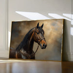 Horses 169 Canvas Art 18" x 24" / 45 x 60 cm / Black