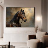 Horses 169 Canvas Art 18" x 24" / 45 x 60 cm / Black