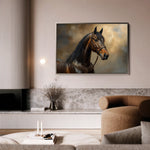 Horses 169 Canvas Art 18" x 24" / 45 x 60 cm / Black