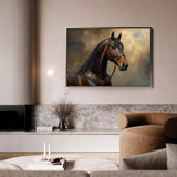 Horses 169 Canvas Art 18" x 24" / 45 x 60 cm / Black