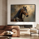 Horses 169 Canvas Art 60 x 40 cm / Black