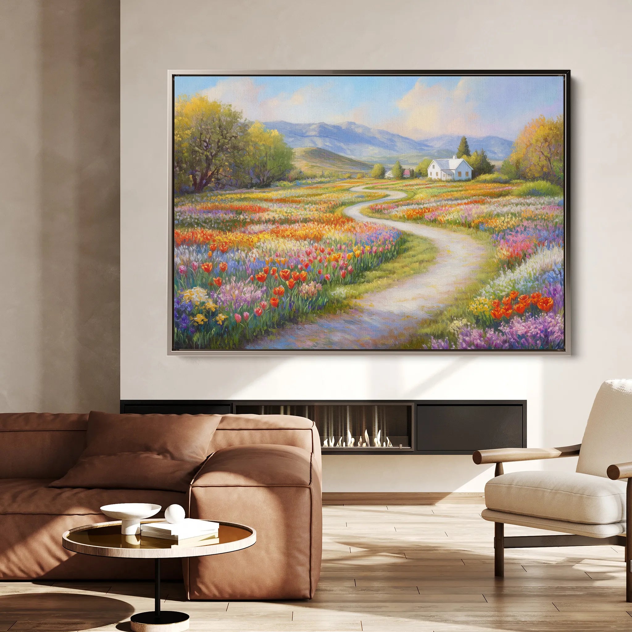Landscape 169 Canvas Art 18" x 24" / 45 x 60 cm / Black