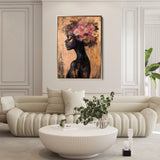 Portrait 169 Canvas Art 18" x 24" / 45 x 60 cm / Black