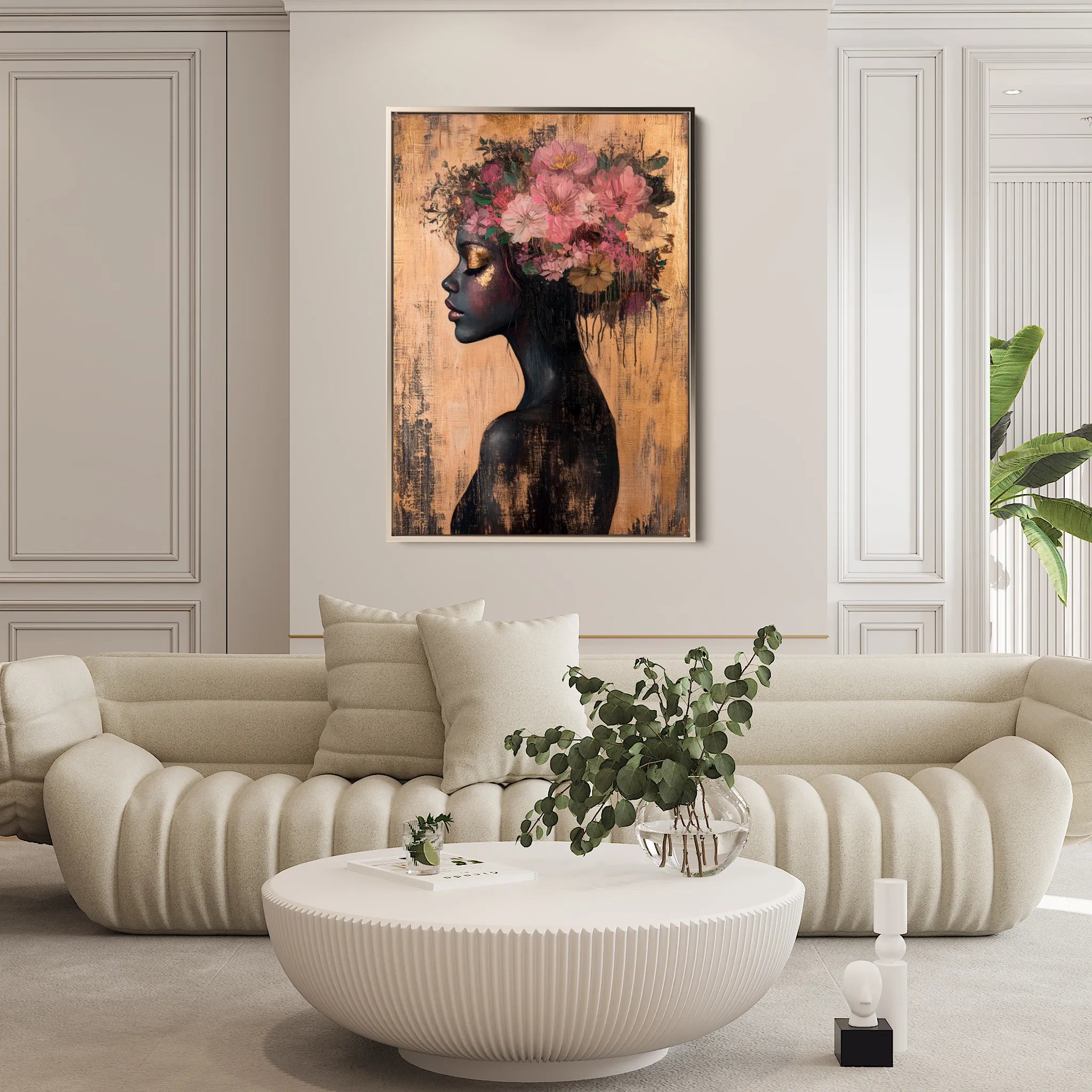 Portrait 169 Canvas Art 18" x 24" / 45 x 60 cm / Black