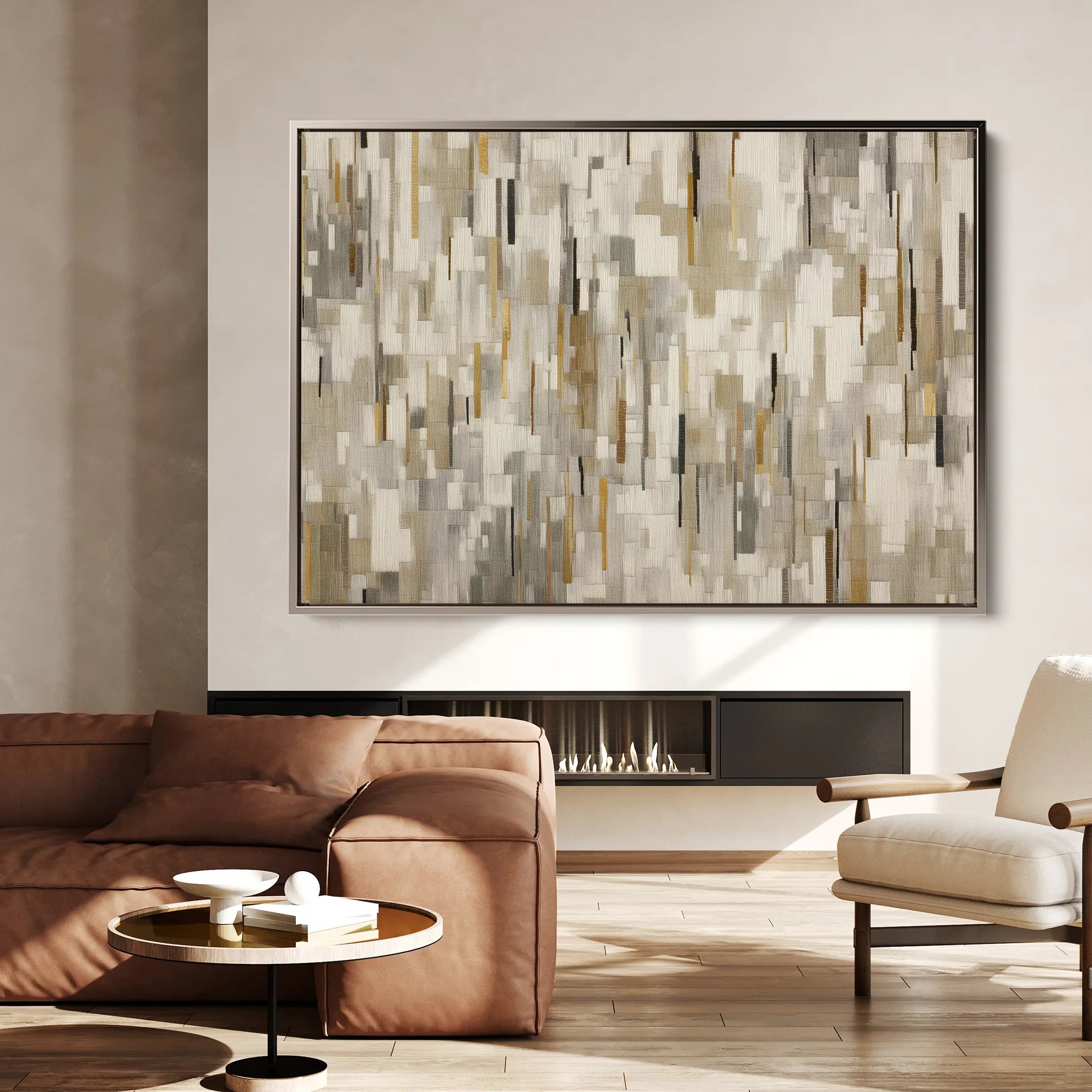 Abstract 1690 Canvas Art 18" x 24" / 45 x 60 cm / Black