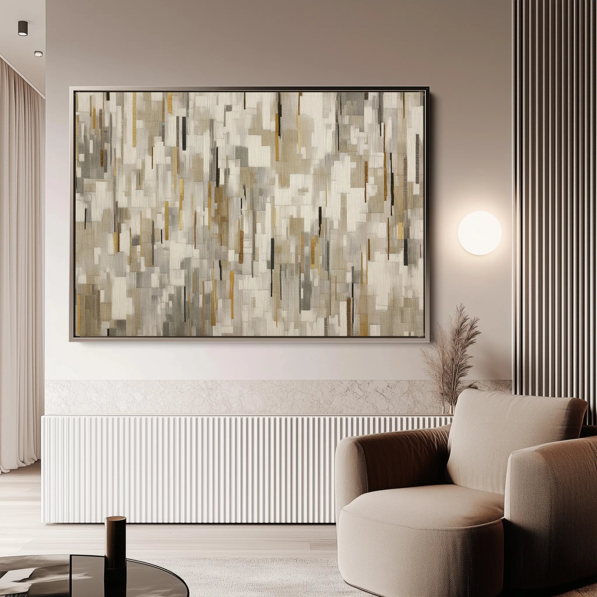 Abstract 1690 Canvas Art 18" x 24" / 45 x 60 cm / Black