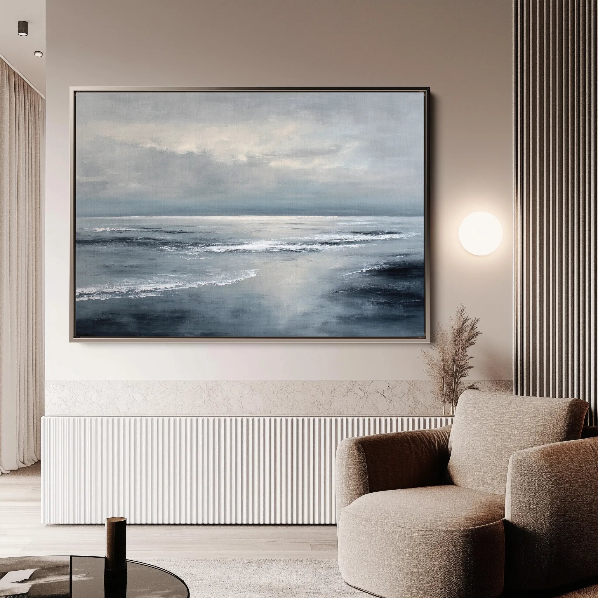 Abstract 1691 Canvas Art 18" x 24" / 45 x 60 cm / Black