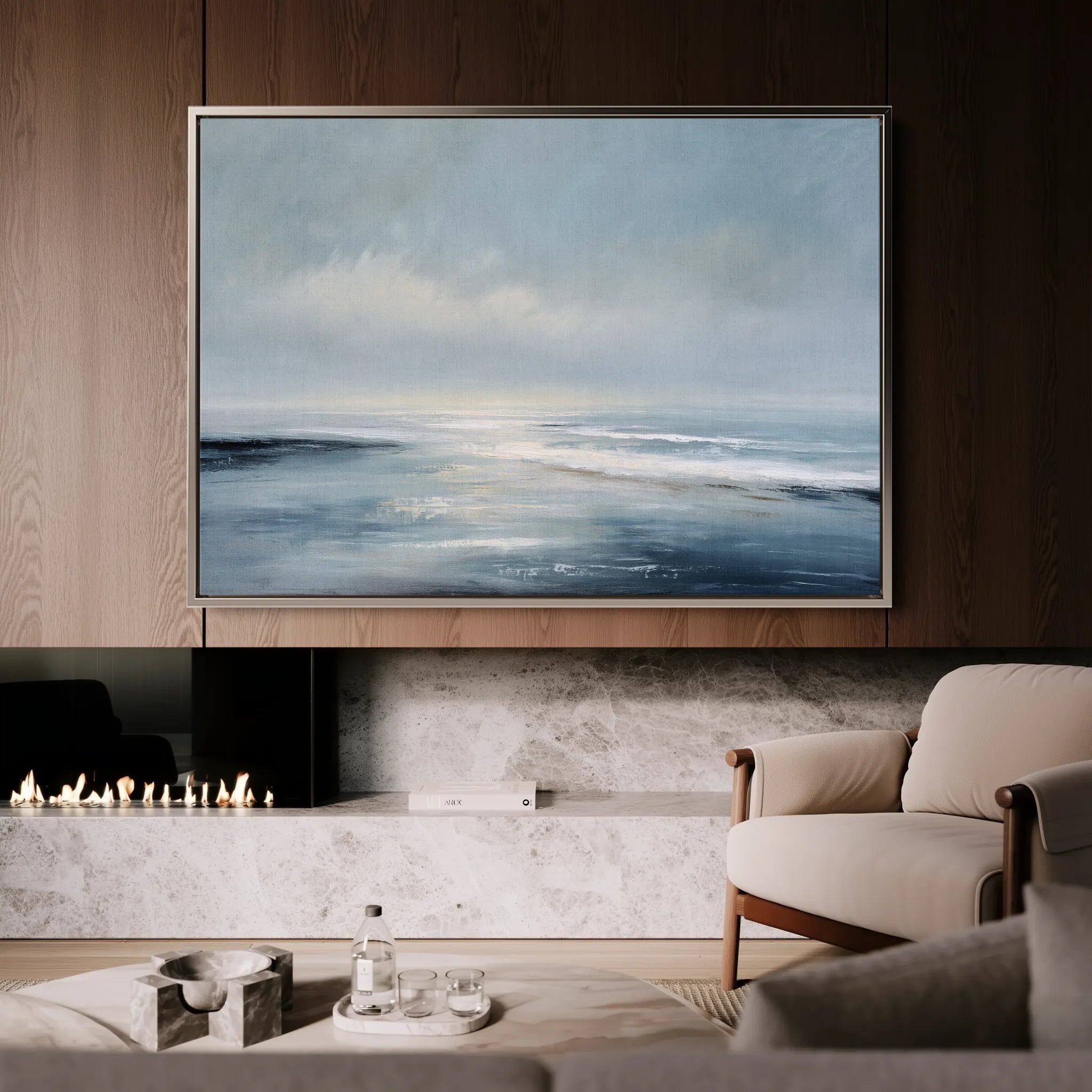 Abstract 1692 Canvas Art 18" x 24" / 45 x 60 cm / Black