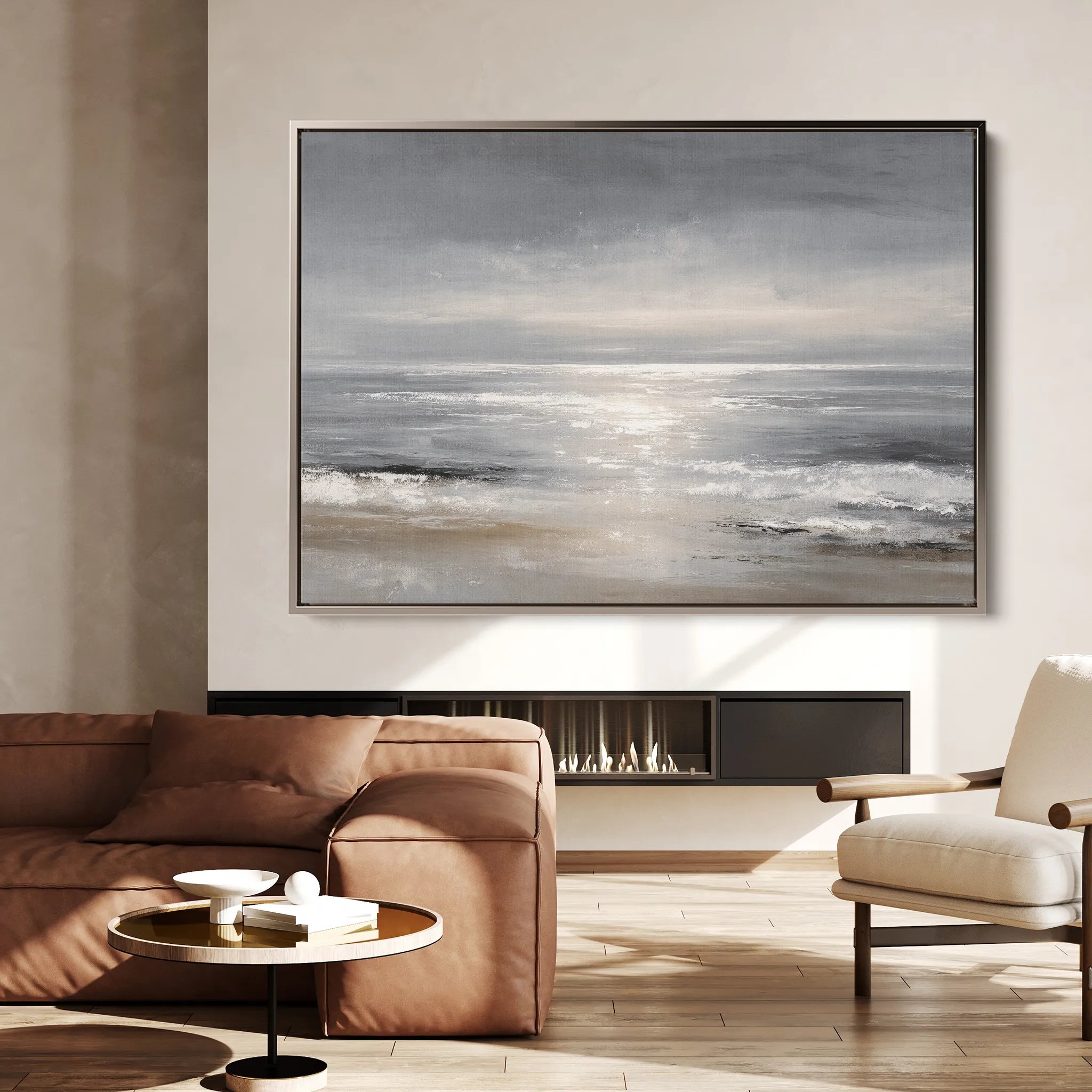 Abstract 1693 Canvas Art 18" x 24" / 45 x 60 cm / Black