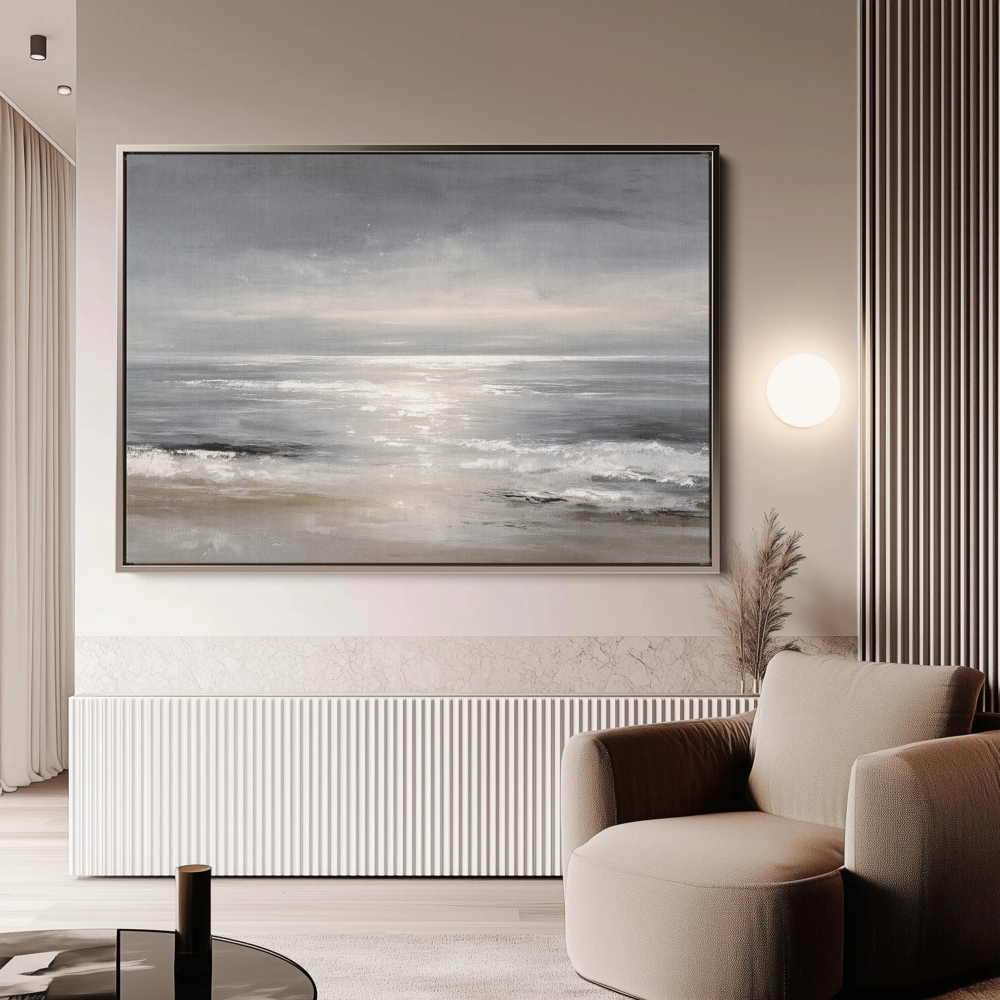 Abstract 1693 Canvas Art 18" x 24" / 45 x 60 cm / Black