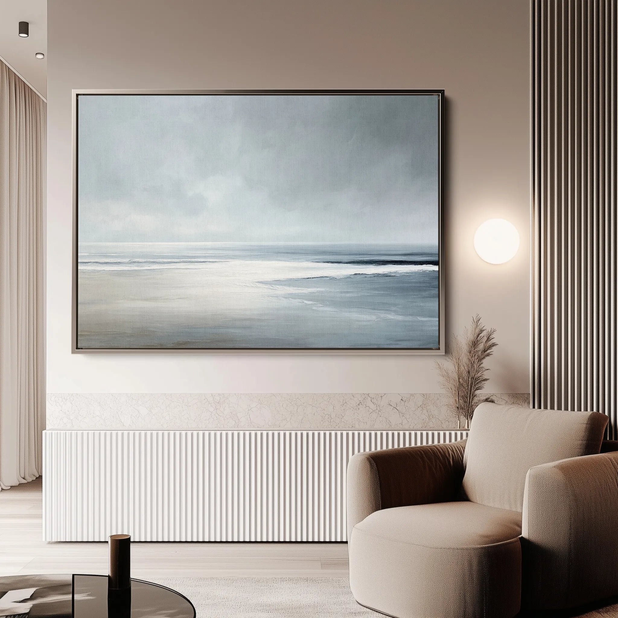 Abstract 1694 Canvas Art 18" x 24" / 45 x 60 cm / Black