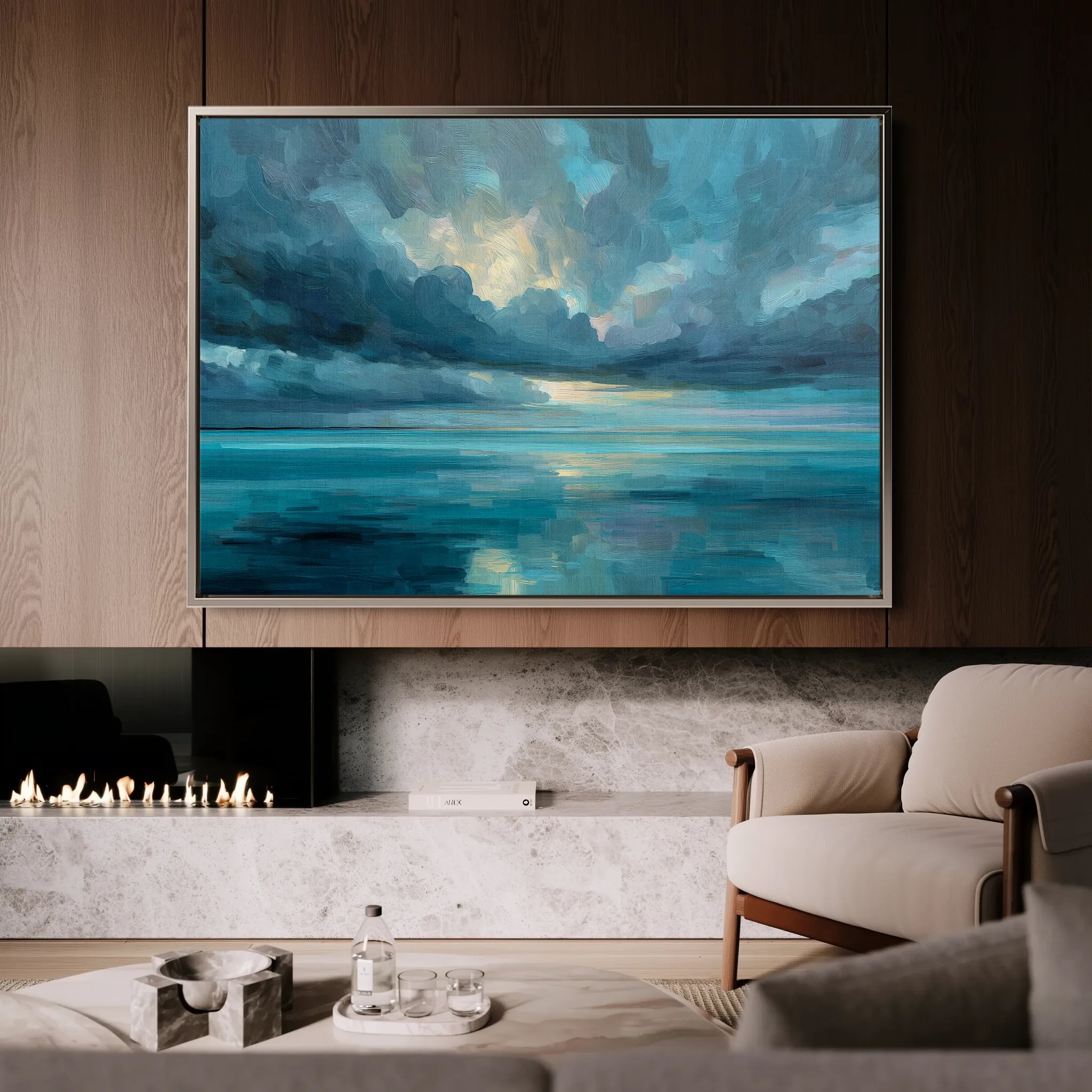 Abstract 1695 Canvas Art 18" x 24" / 45 x 60 cm / Black