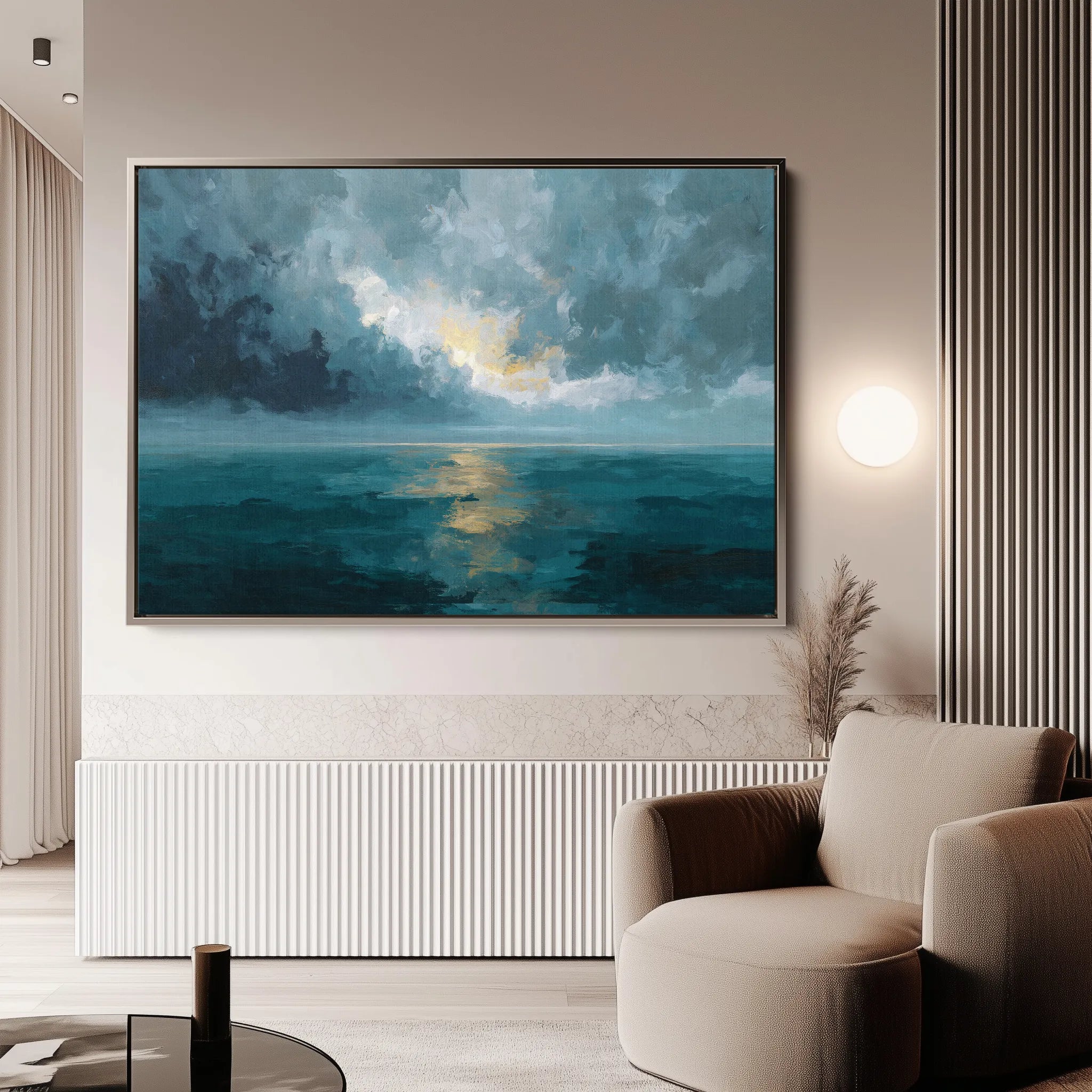 Abstract 1696 Canvas Art 18" x 24" / 45 x 60 cm / Black