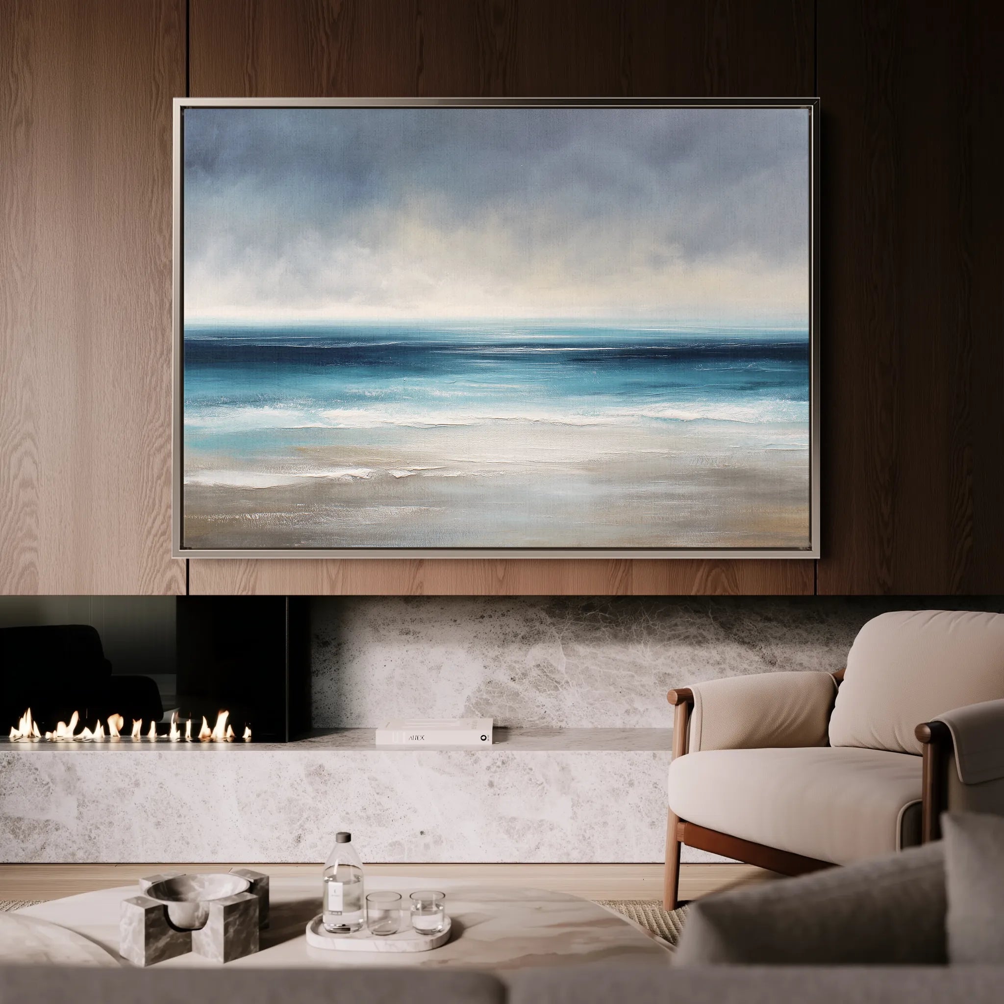 Abstract 1698 Canvas Art 18" x 24" / 45 x 60 cm / Black