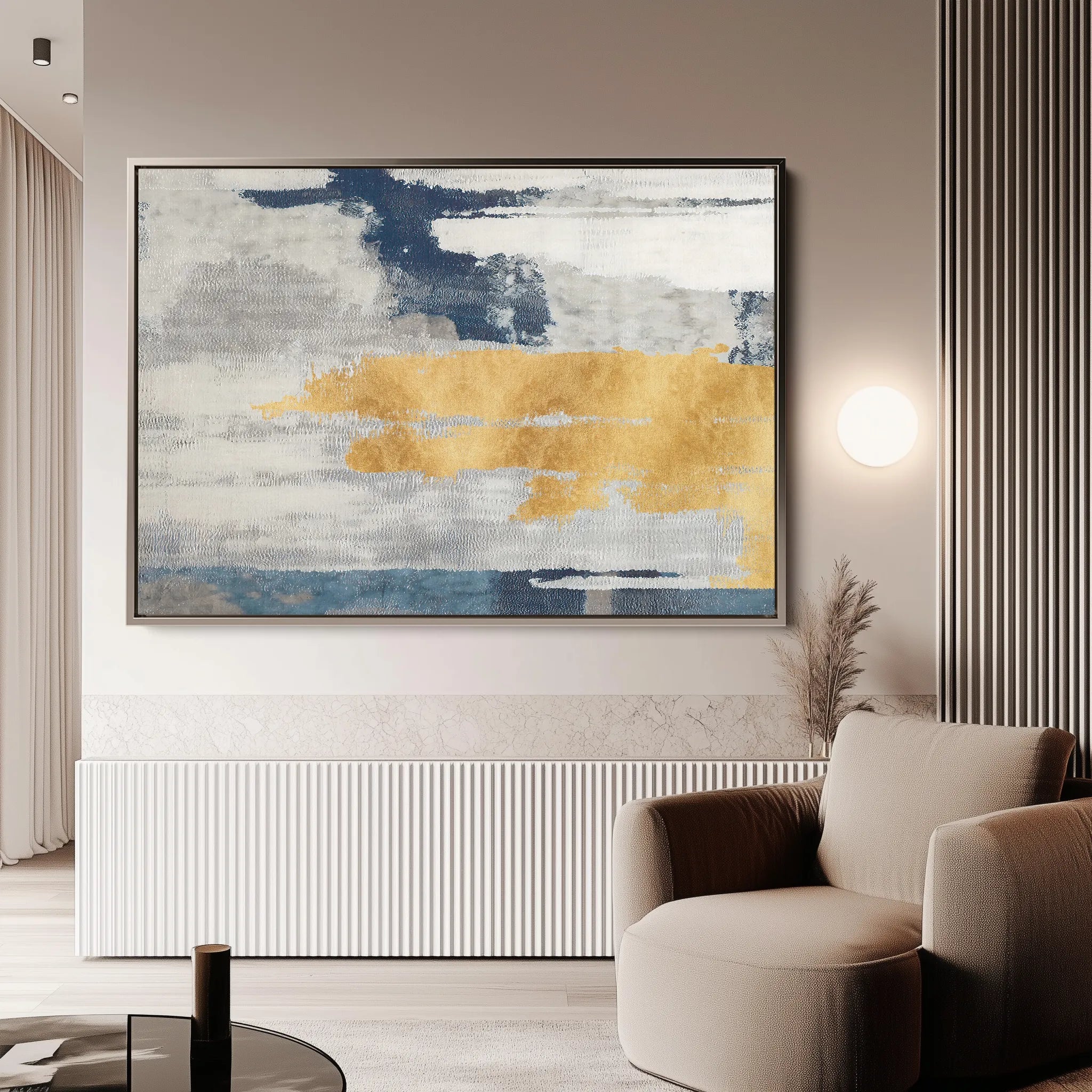 Abstract 170 Canvas Art 18" x 24" / 45 x 60 cm / Black
