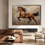 Horses 170 Canvas Art 18" x 24" / 45 x 60 cm / Black