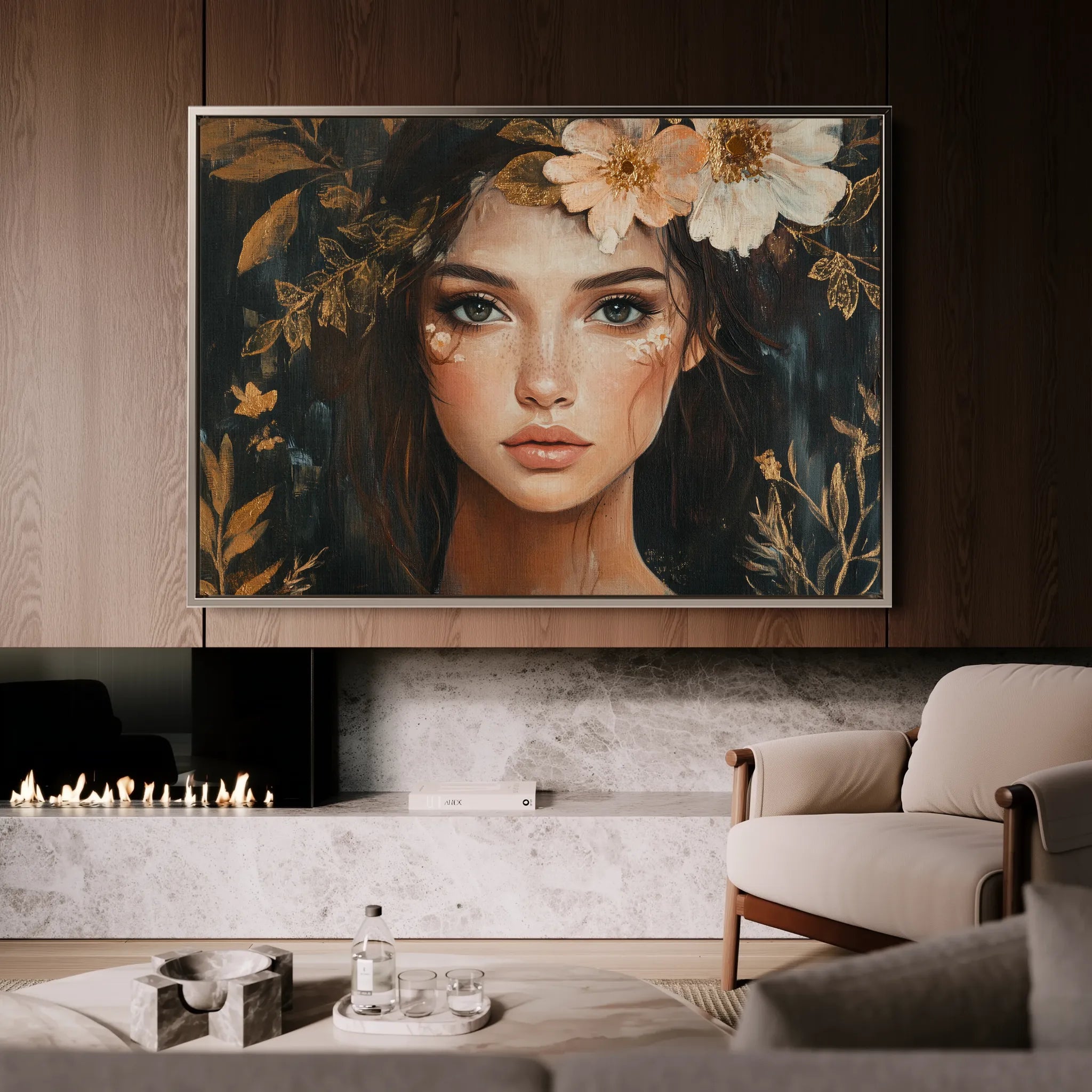 Portrait 170 Canvas Art 18" x 24" / 45 x 60 cm / Black