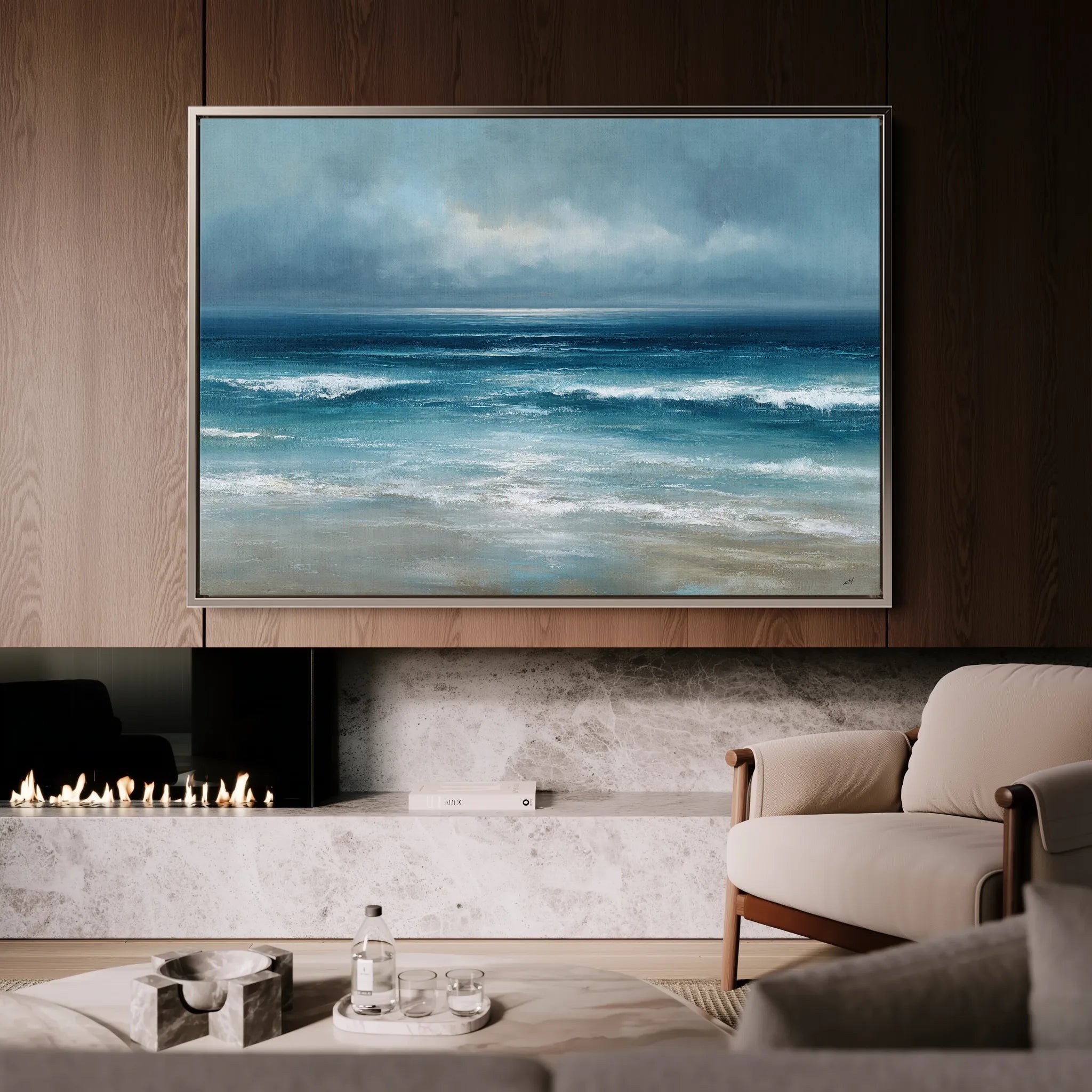Abstract 1700 Canvas Art 18" x 24" / 45 x 60 cm / Black