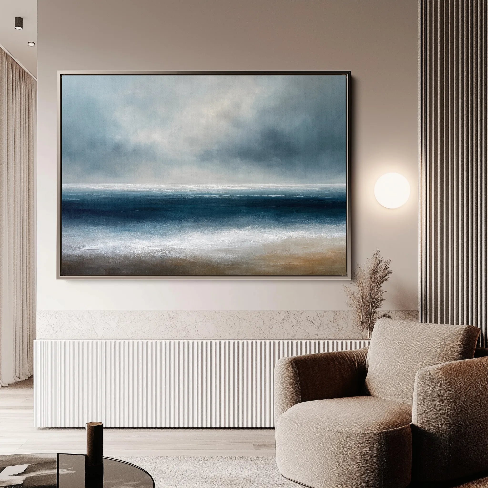 Abstract 1702 Canvas Art 18" x 24" / 45 x 60 cm / Black