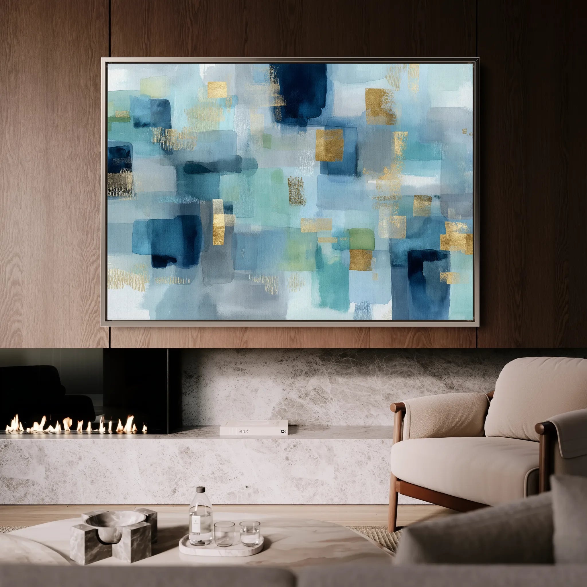 Abstract 1703 Canvas Art 18" x 24" / 45 x 60 cm / Black
