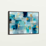 Abstract 1703 Canvas Art 18" x 24" / 45 x 60 cm / Black