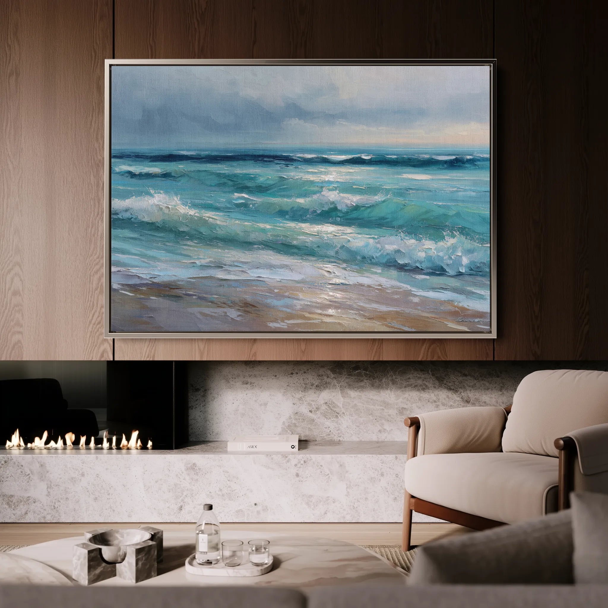 Abstract 1709 Canvas Art 18" x 24" / 45 x 60 cm / Black
