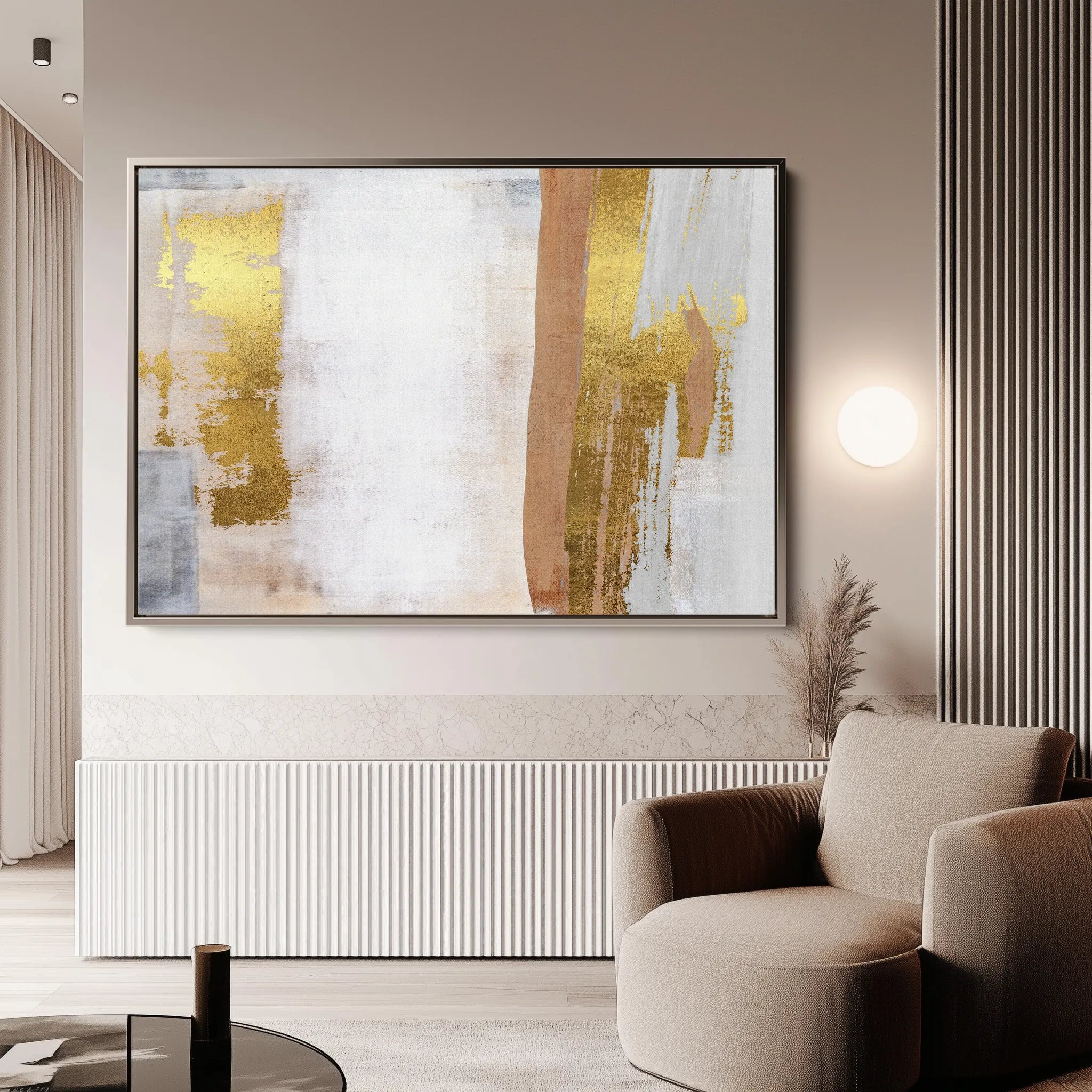 Abstract 171 Canvas Art 18" x 24" / 45 x 60 cm / Black