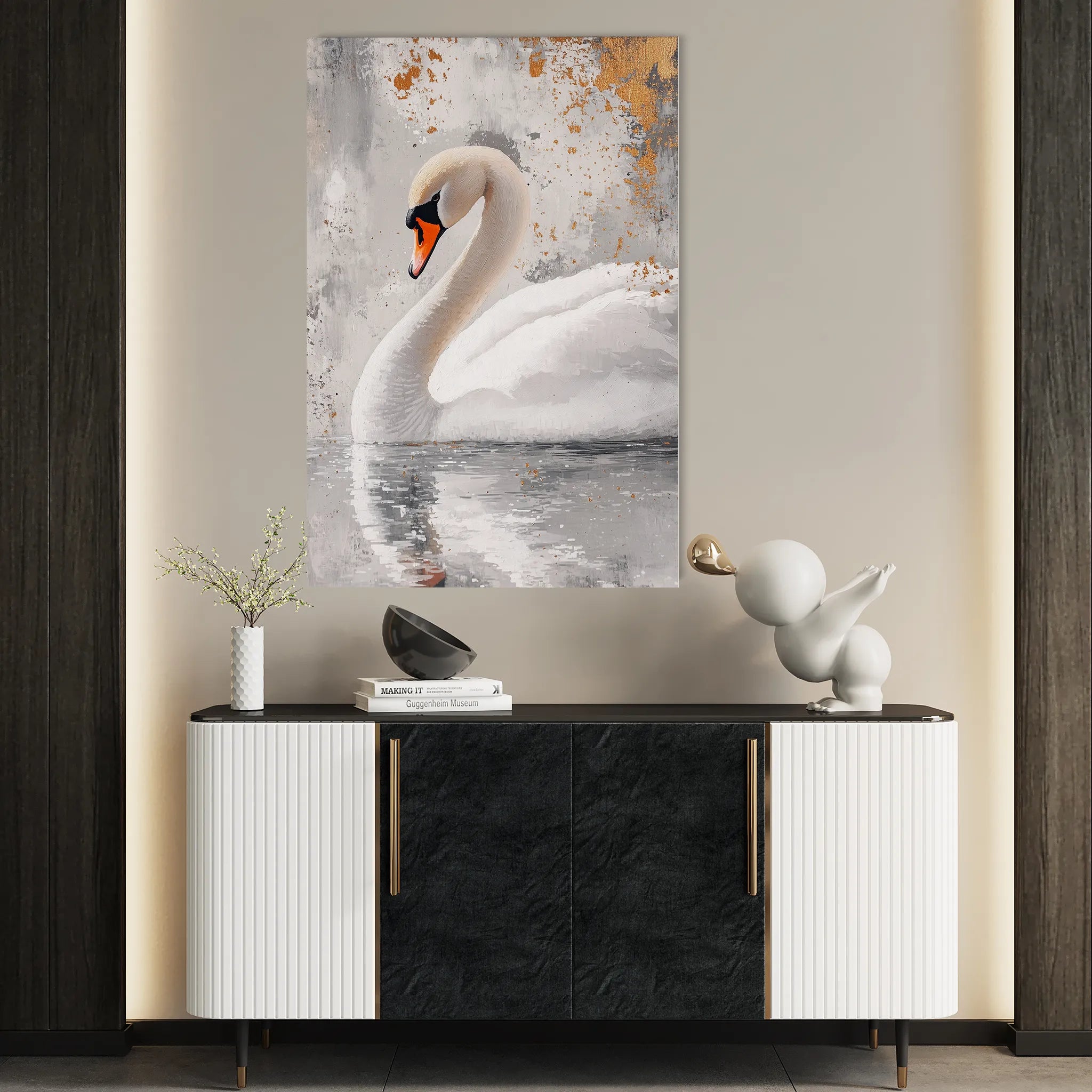Animals 171 Canvas Art 18" x 24" / 45 x 60 cm / Black