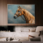 Horses 171 Canvas Art 18" x 24" / 45 x 60 cm / Black