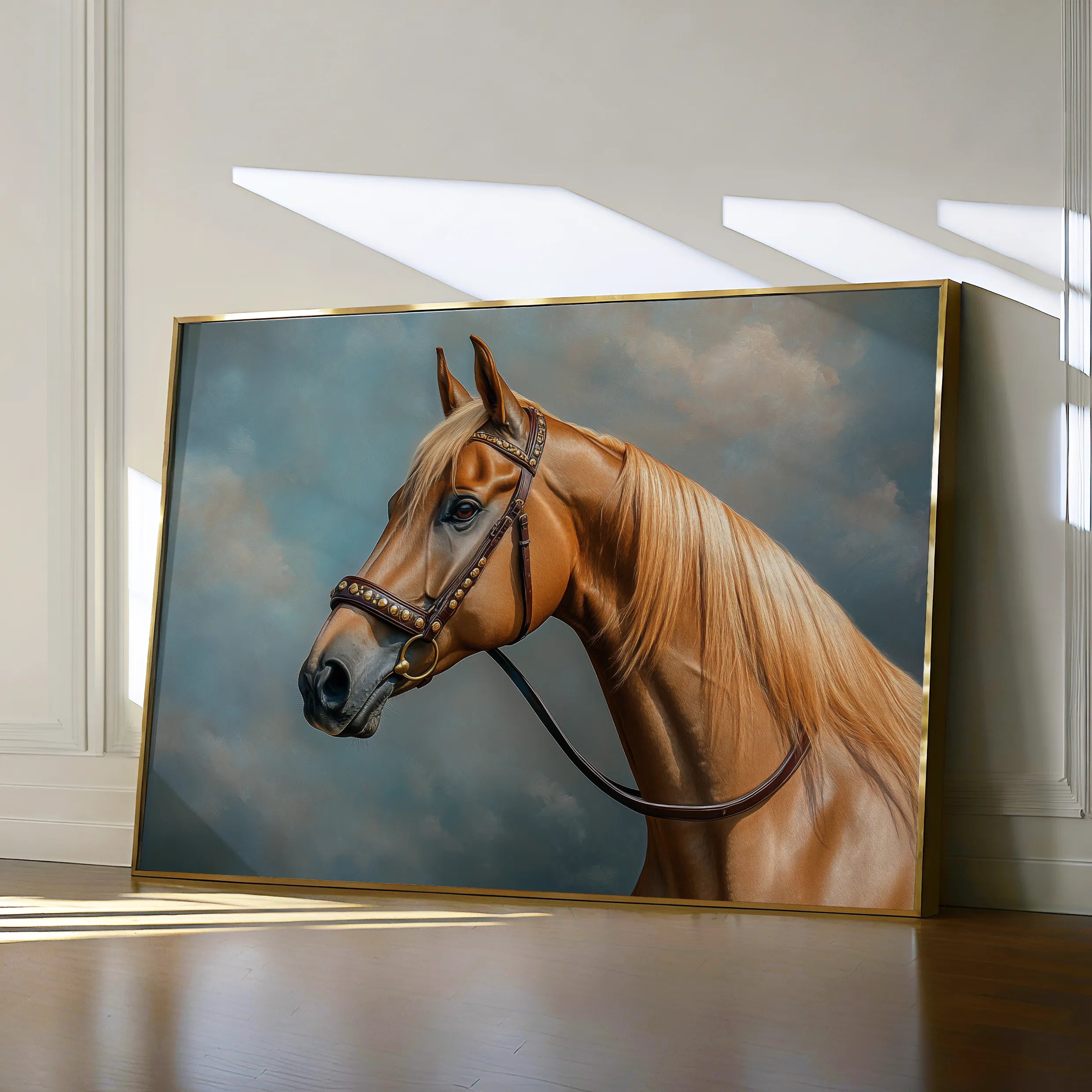 Horses 171 Canvas Art 18" x 24" / 45 x 60 cm / Black