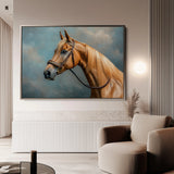 Horses 171 Canvas Art 18" x 24" / 45 x 60 cm / Black