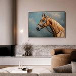 Horses 171 Canvas Art 18" x 24" / 45 x 60 cm / Black
