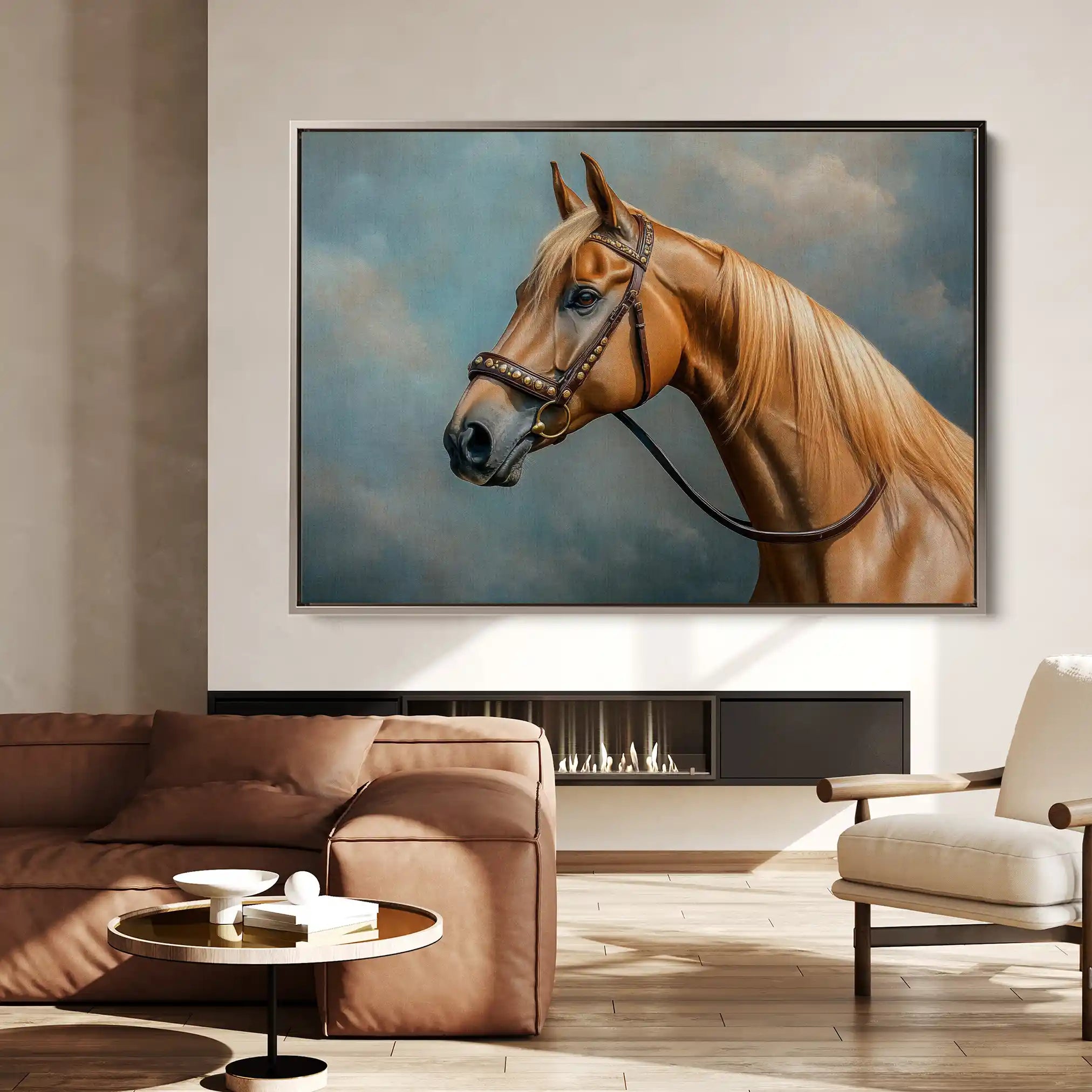 Horses 171 Canvas Art 60 x 40 cm / Black