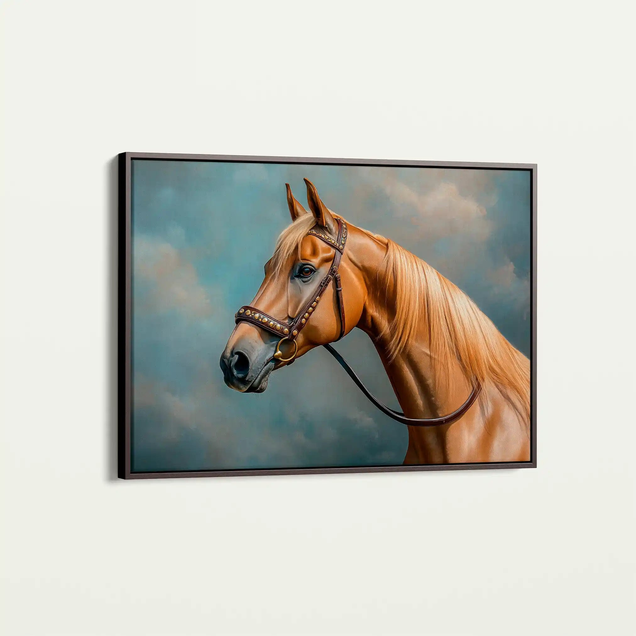 Horses 171 Canvas Art 60 x 40 cm / Black