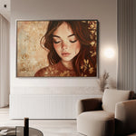 Portrait 171 Canvas Art 18" x 24" / 45 x 60 cm / Black