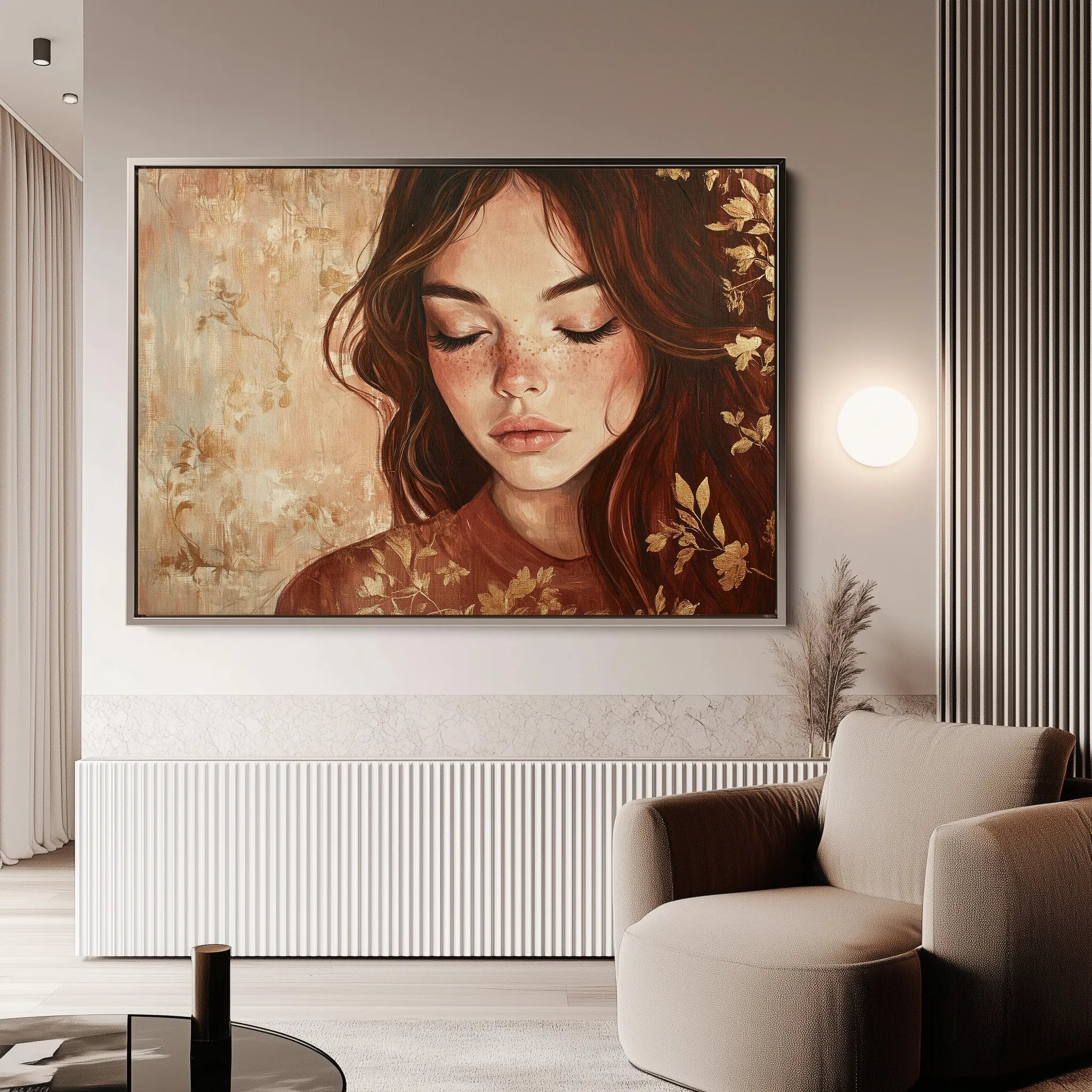 Portrait 171 Canvas Art 18" x 24" / 45 x 60 cm / Black