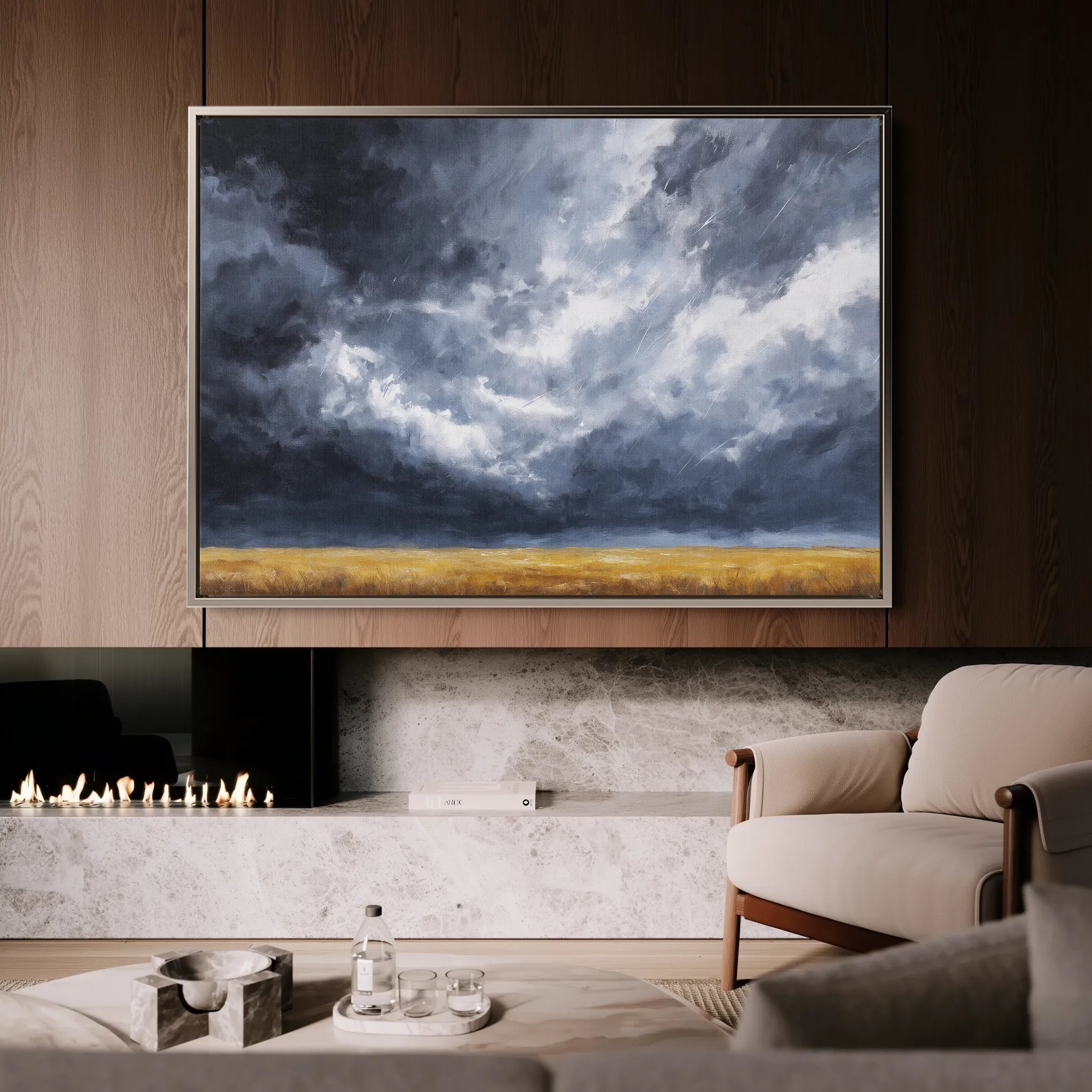 Abstract 1711 Canvas Art 18" x 24" / 45 x 60 cm / Black
