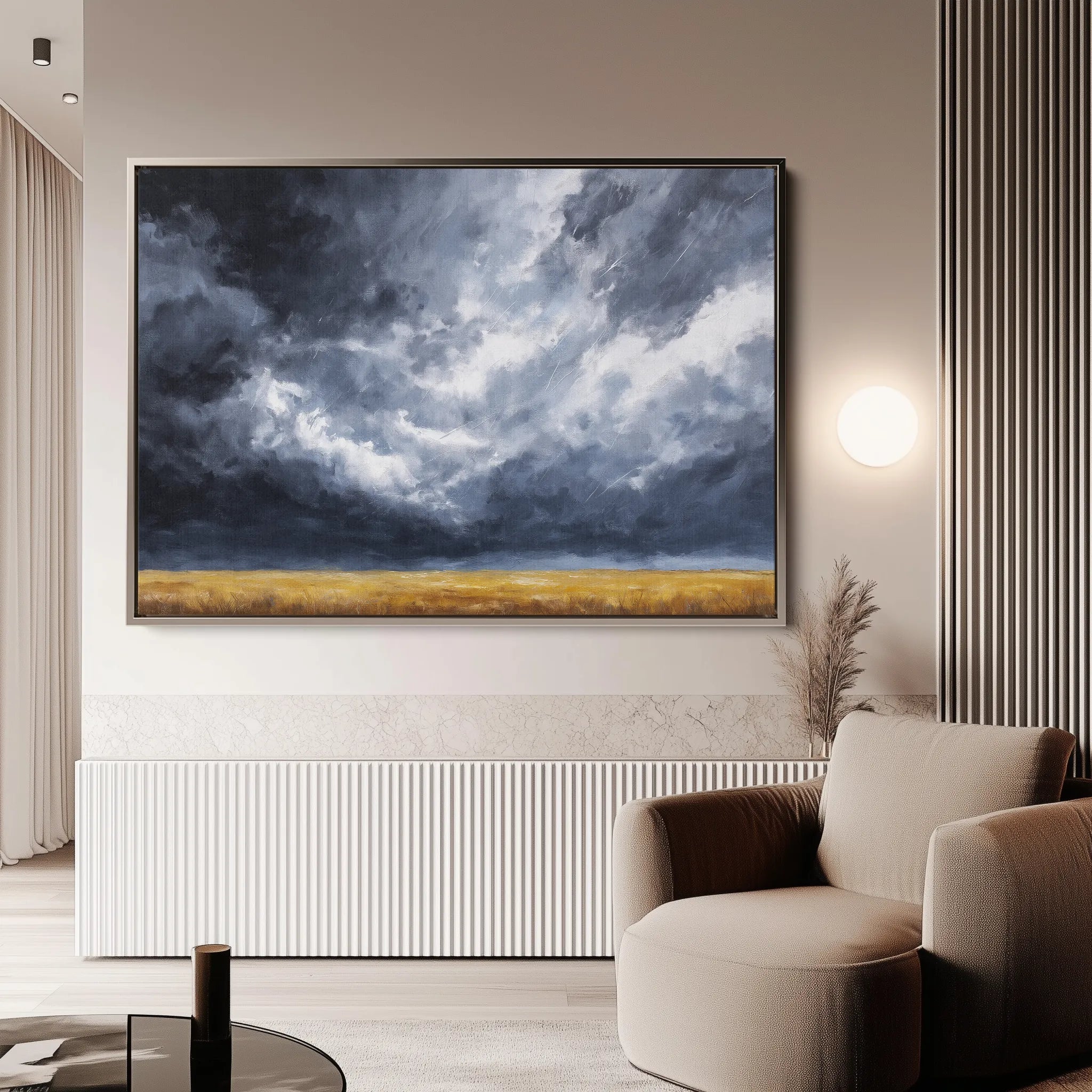 Abstract 1711 Canvas Art 18" x 24" / 45 x 60 cm / Black