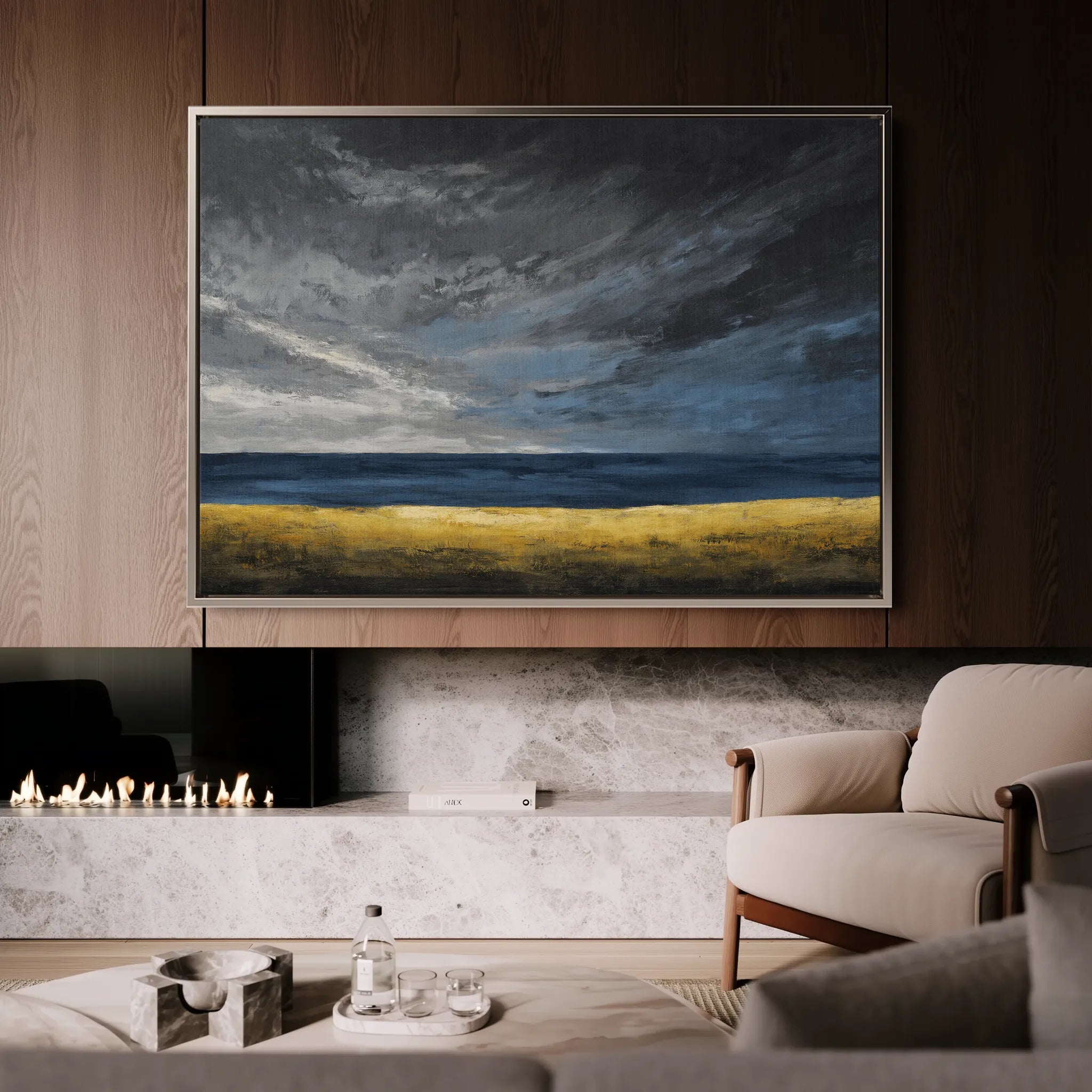 Abstract 1712 Canvas Art 18" x 24" / 45 x 60 cm / Black